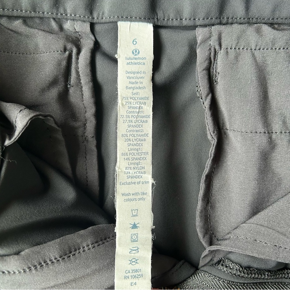 Lululemon ~ Departure Pant ~ Black ~ Women’s Size 6 - Picture 8 of 14